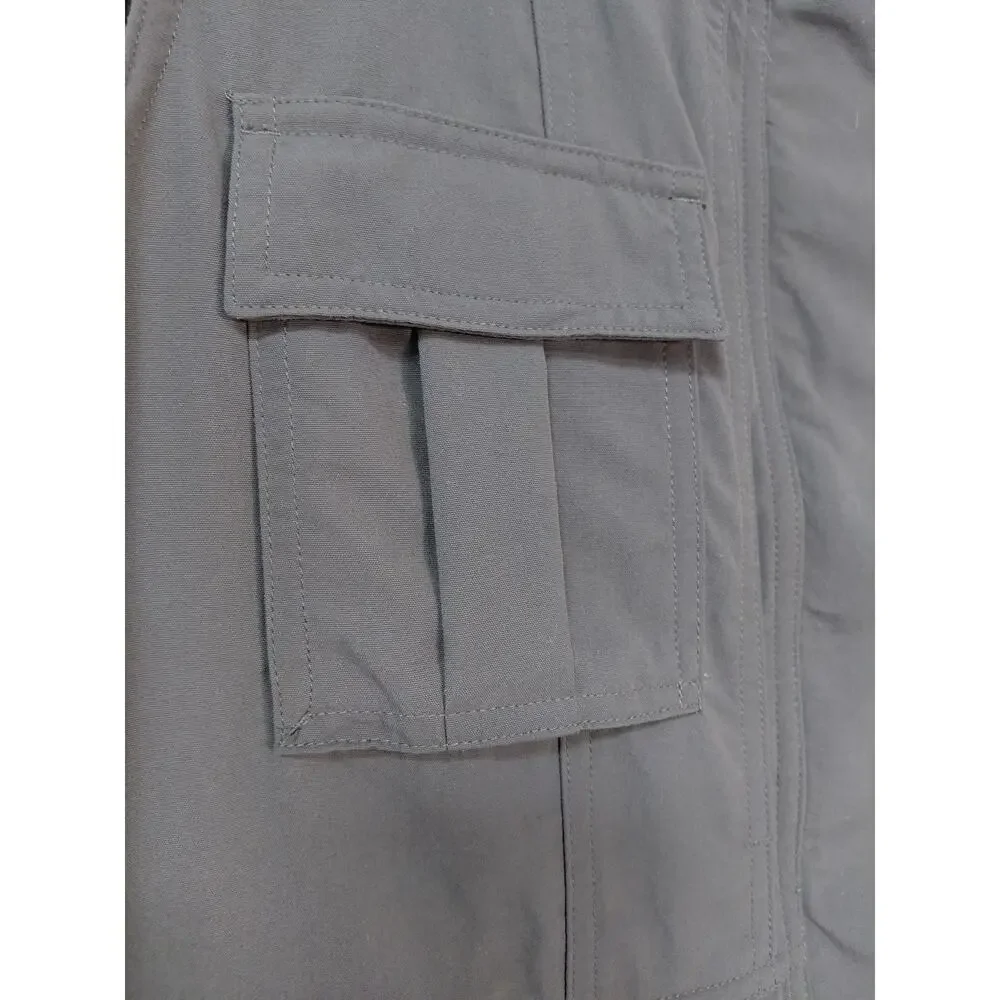 TravelSmith Gray  Full Zip Lined Sleeveless Vest Utility Men Size L